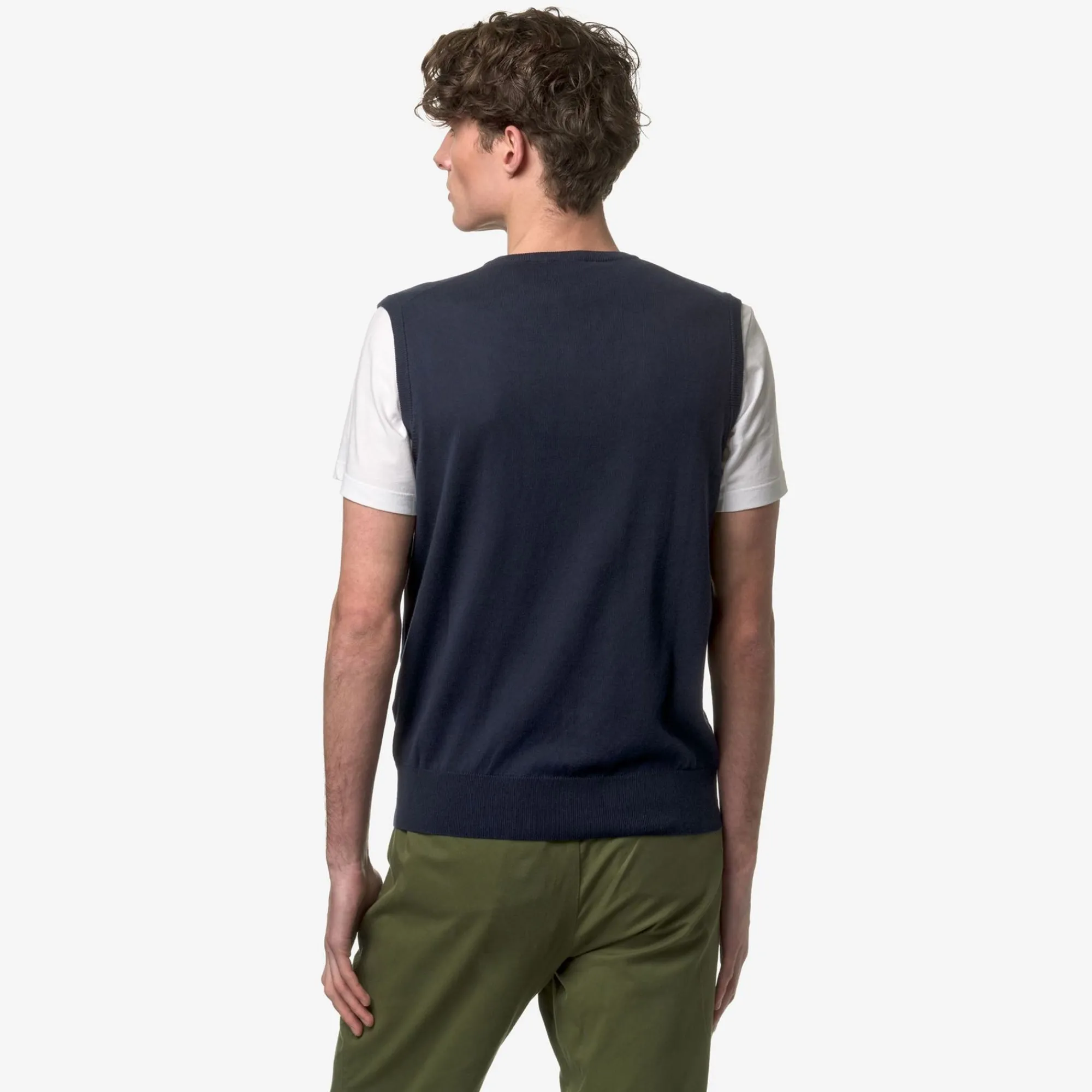 K-WAY Jean Cotton Ps - Knitwear - Vest - Man - Blue Depth New