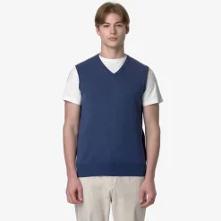K-WAY Jean Cotton Ps - Knitwear - Vest - Man - Blue Indigo Online