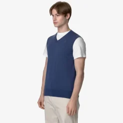 K-WAY Jean Cotton Ps - Knitwear - Vest - Man - Blue Indigo Online