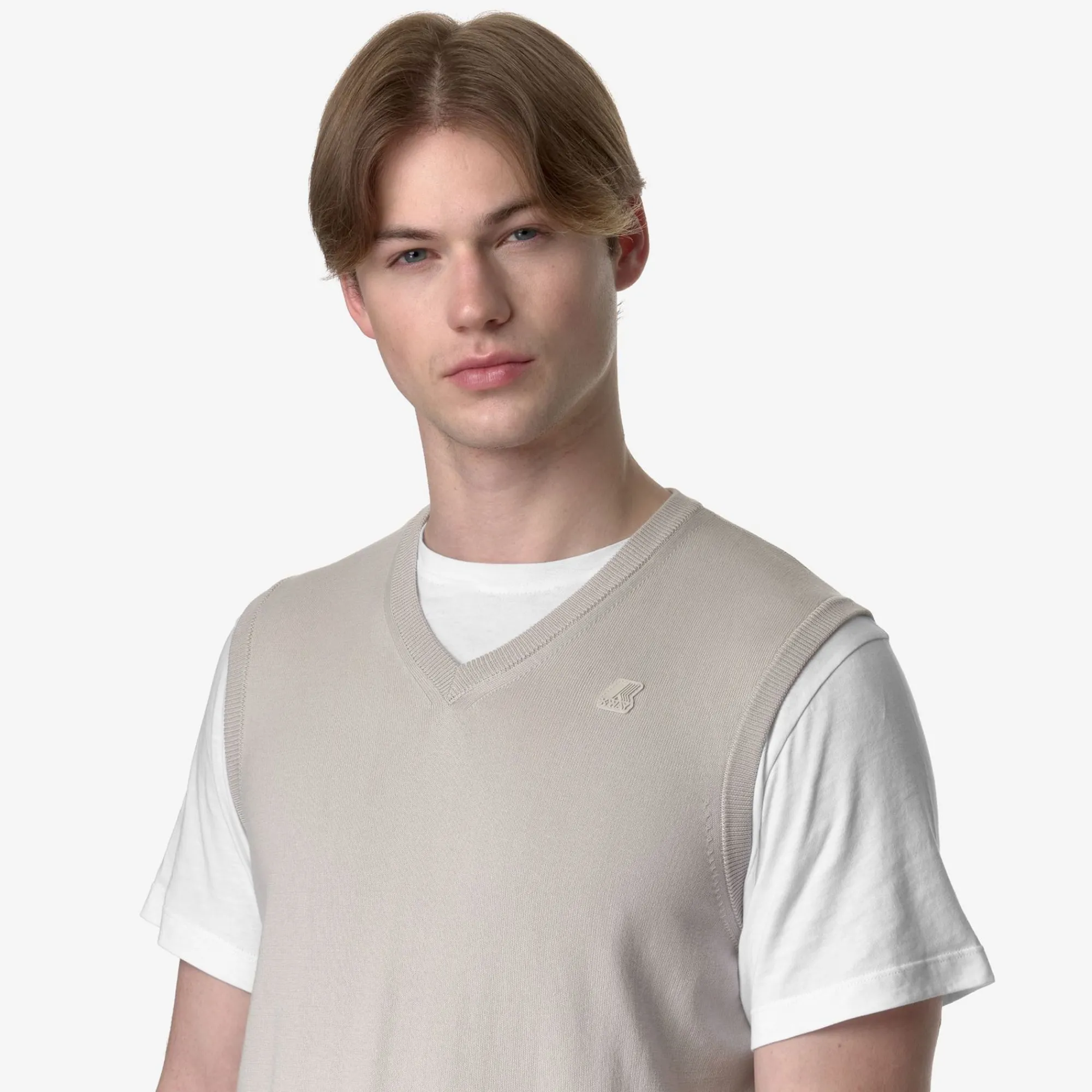 K-WAY Jean Cotton Ps - Knitwear - Vest - Man - Beige Lt Sale