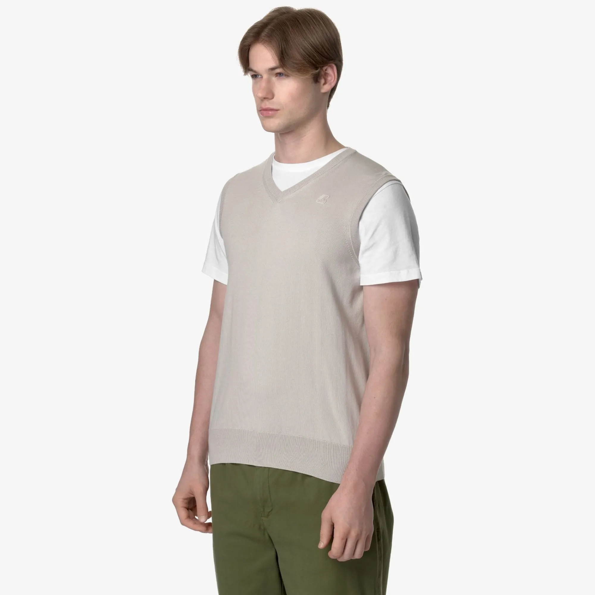 K-WAY Jean Cotton Ps - Knitwear - Vest - Man - Beige Lt Sale