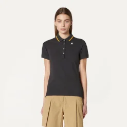 K-WAY Jeannine - Polo Shirts - Polo - Woman - Black Pure Clearance