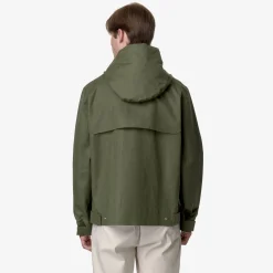 K-WAY Kaya Linen Blend 2L - Jackets - Short - Man - Green Cypress-Silver Cheap