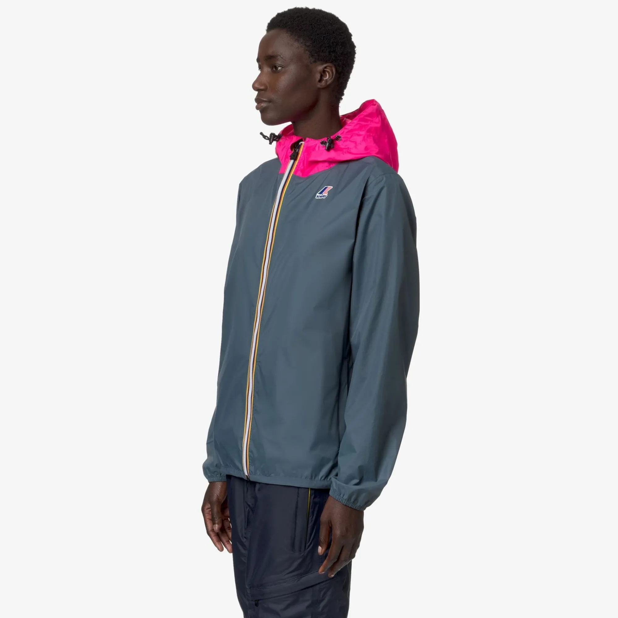 K-WAY Le Vrai 3.0 Claude - Jackets - Mid - Unisex - Grey Everest-Pink Intense Store