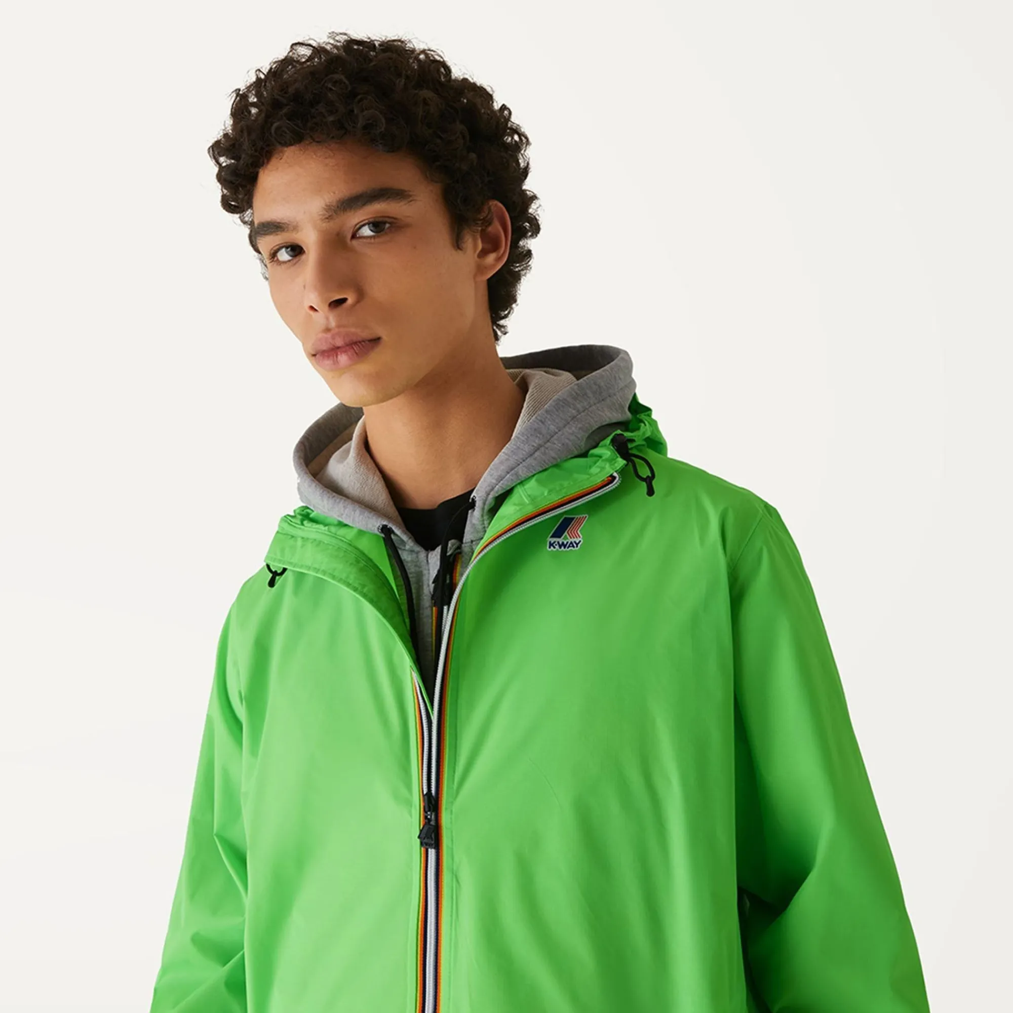 K-WAY Le Vrai 3.0 Claude - Jackets - Mid - Unisex - Green Fluo Outlet
