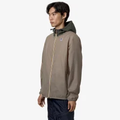 K-WAY Le Vrai 3.0 Claude - Jackets - Mid - Unisex - Beige Taupe-Green Blackish Shop