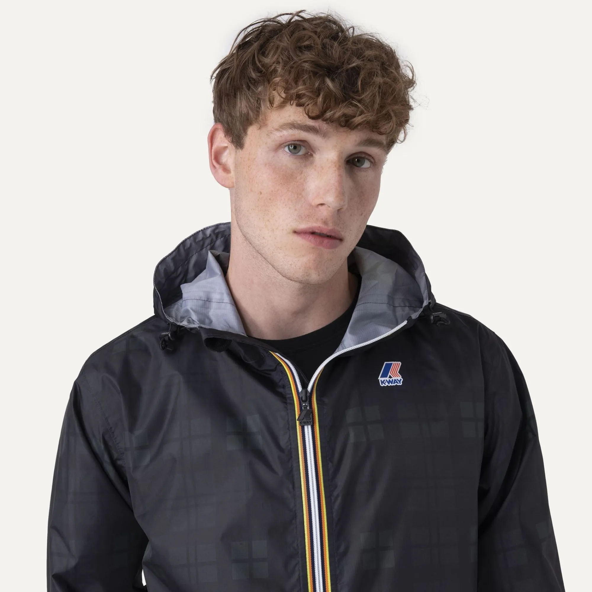 K-WAY Le Vrai 3.0 Claude Graphic - Jackets - Mid - Unisex - Tartan Blue Green Cheap