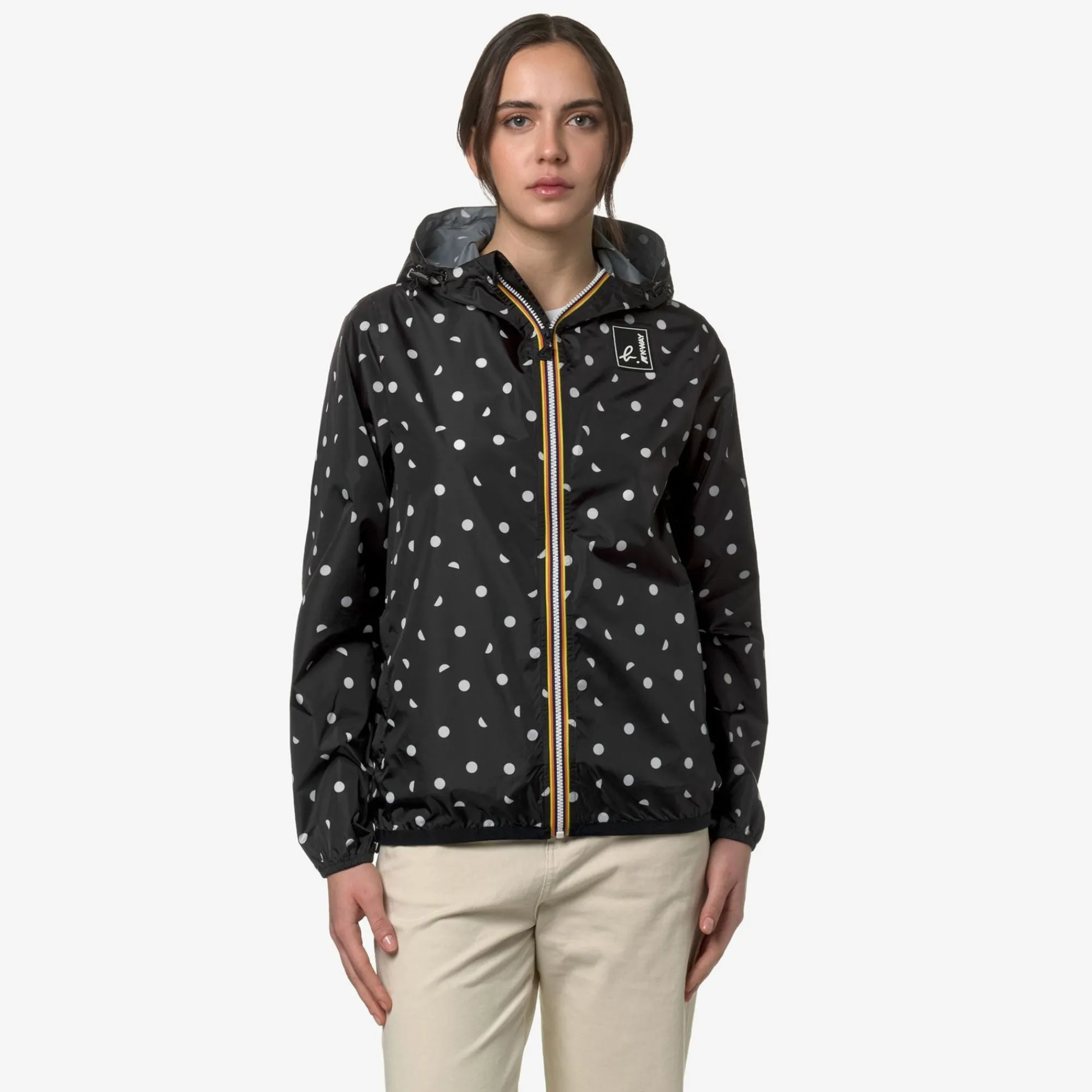 K-WAY Le Vrai 3.0 Claude Graphic Agnes B - Jackets - Mid - Unisex - Ad Half Dots Outlet