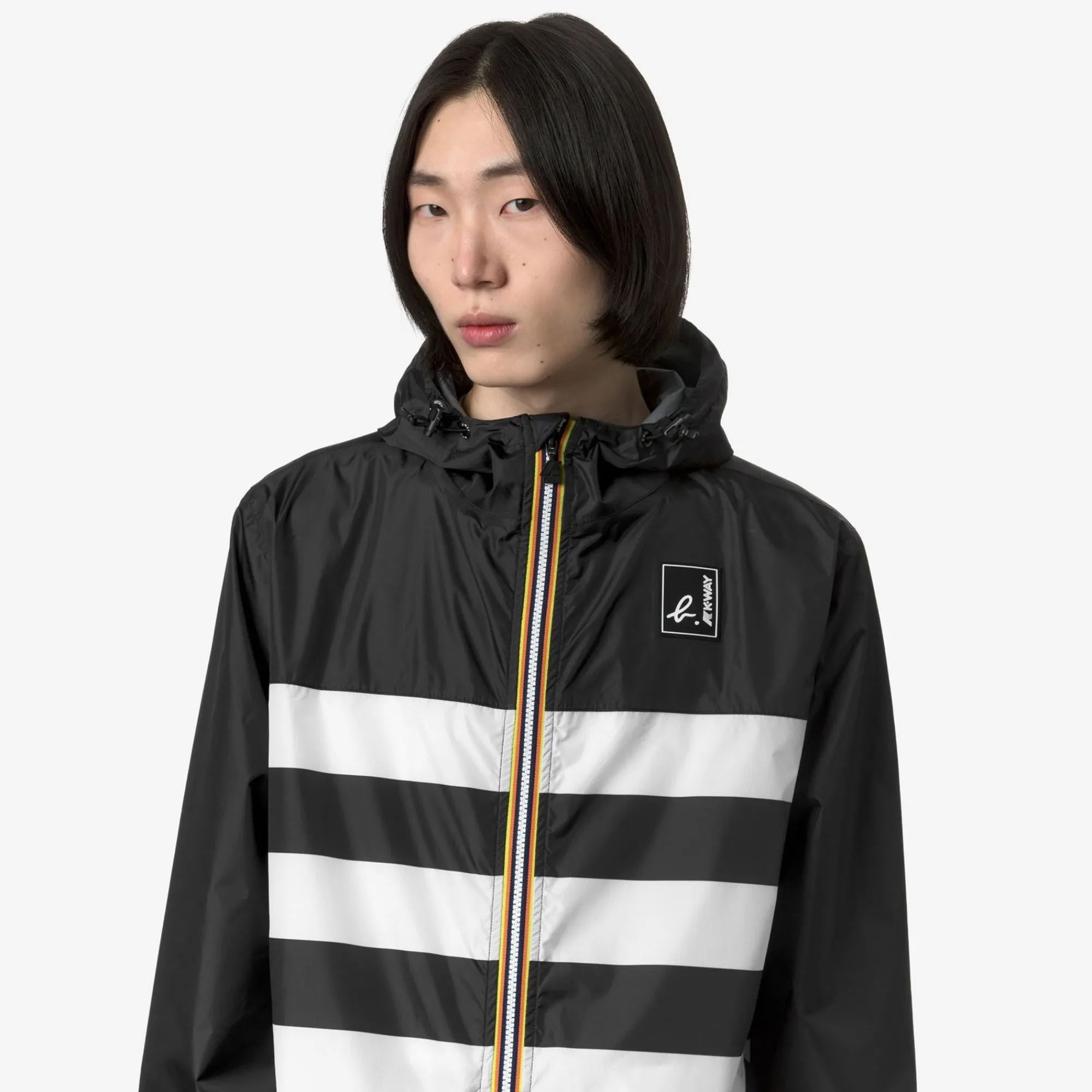 K-WAY Le Vrai 3.0 Claude Graphic Agnes B - Jackets - Mid - Unisex - Stripes Blk-Wht Cheap