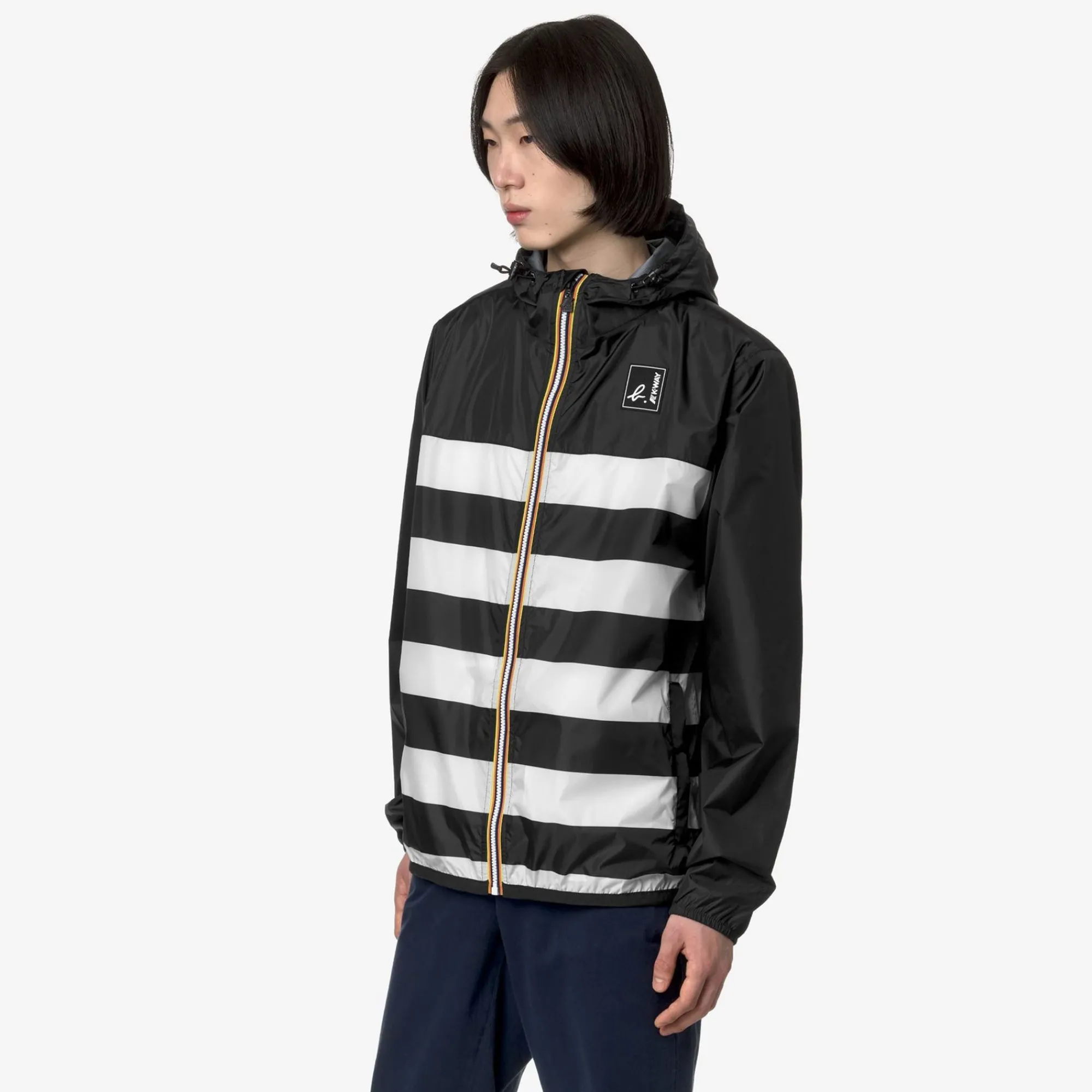 K-WAY Le Vrai 3.0 Claude Graphic Agnes B - Jackets - Mid - Unisex - Stripes Blk-Wht Cheap