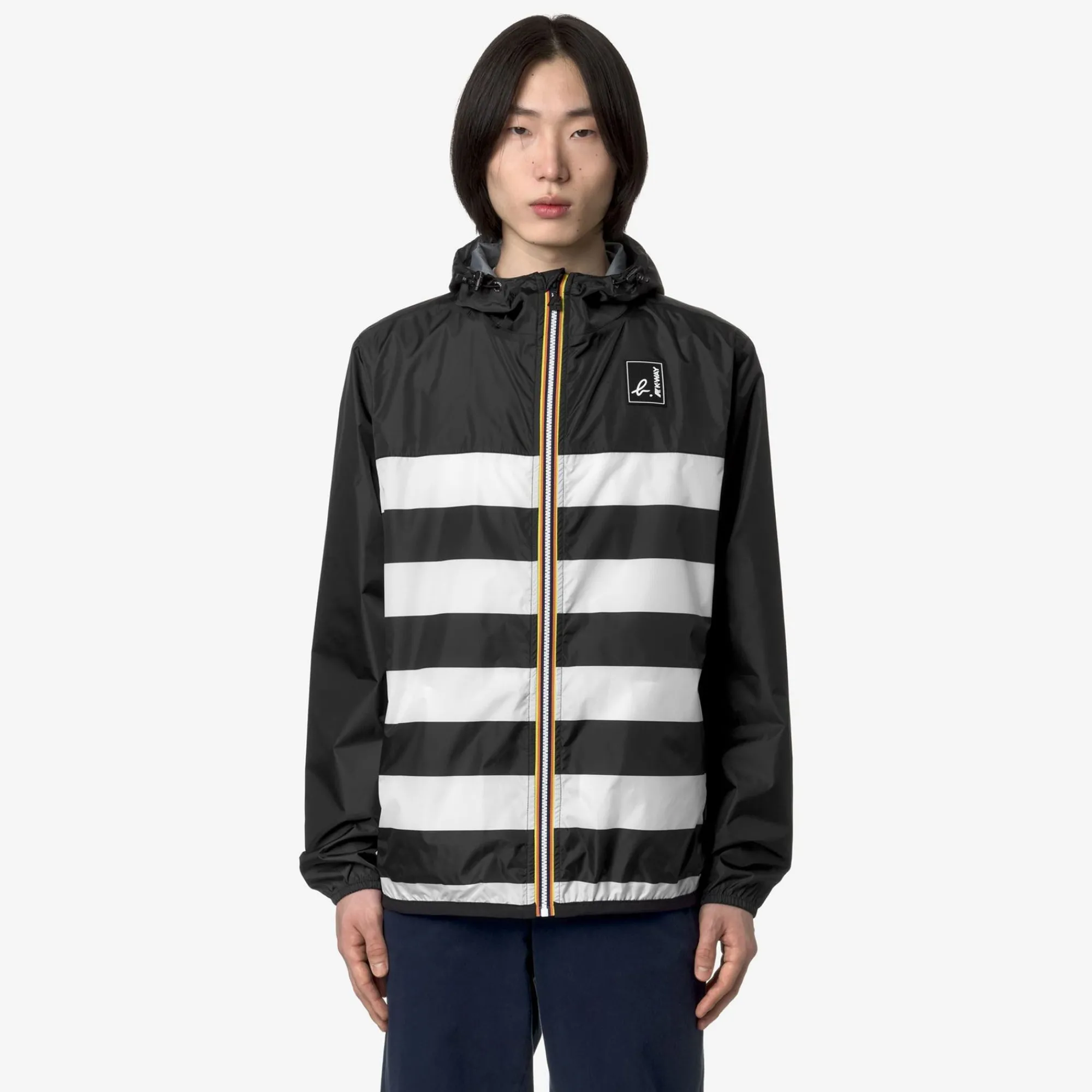 K-WAY Le Vrai 3.0 Claude Graphic Agnes B - Jackets - Mid - Unisex - Stripes Blk-Wht Cheap