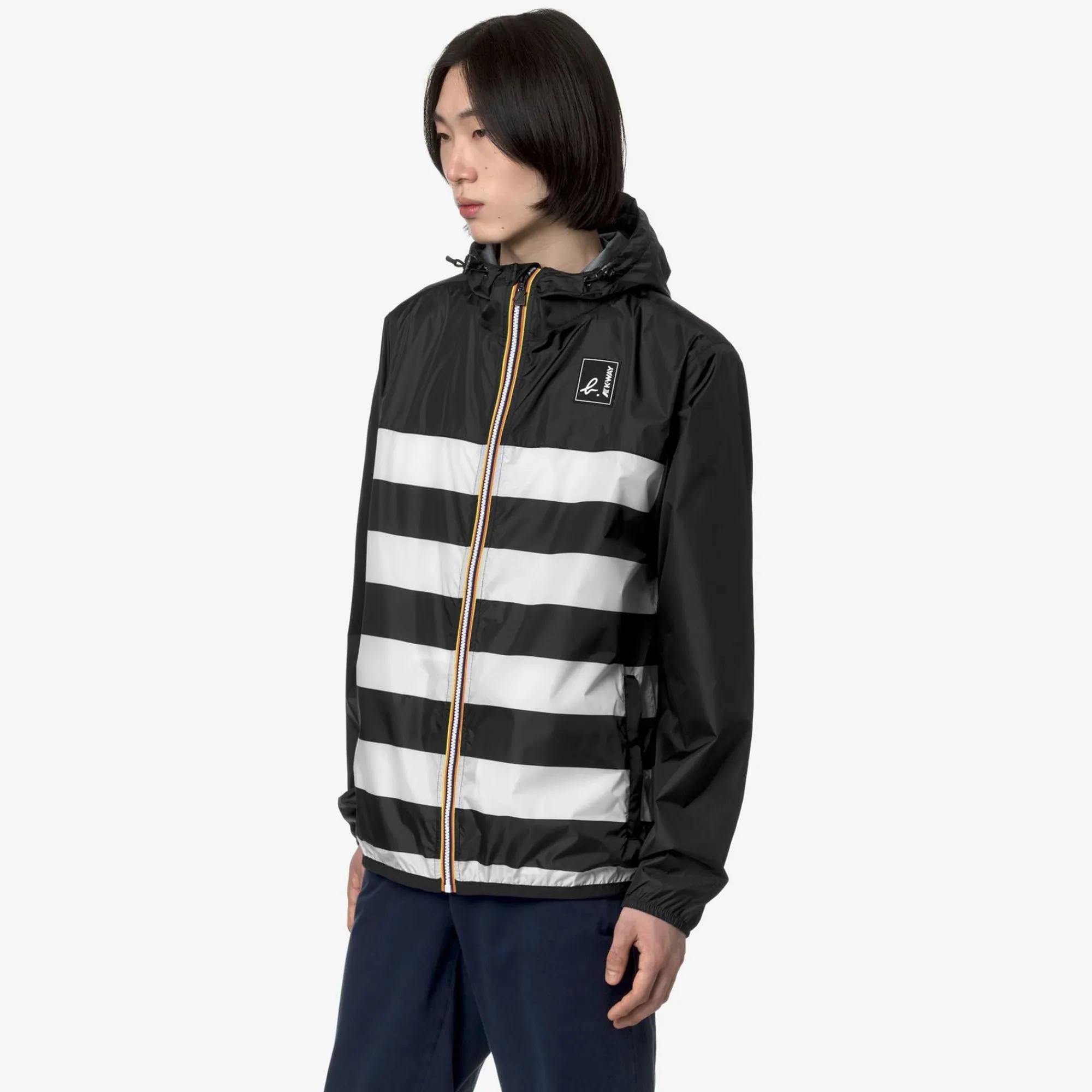 K-WAY Le Vrai 3.0 Claude Graphic Agnes B - Jackets - Mid - Unisex - Stripes Blk-Wht Cheap
