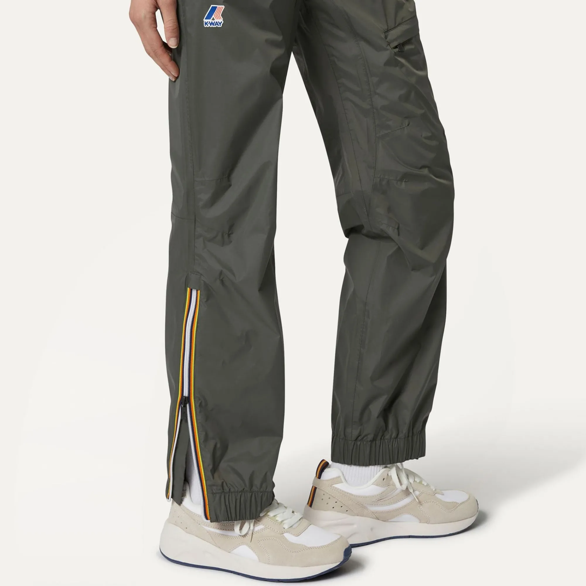 K-WAY Le Vrai 3.0 Edgard - Pants - Sport Trousers - Unisex - Green Blackish Best Sale