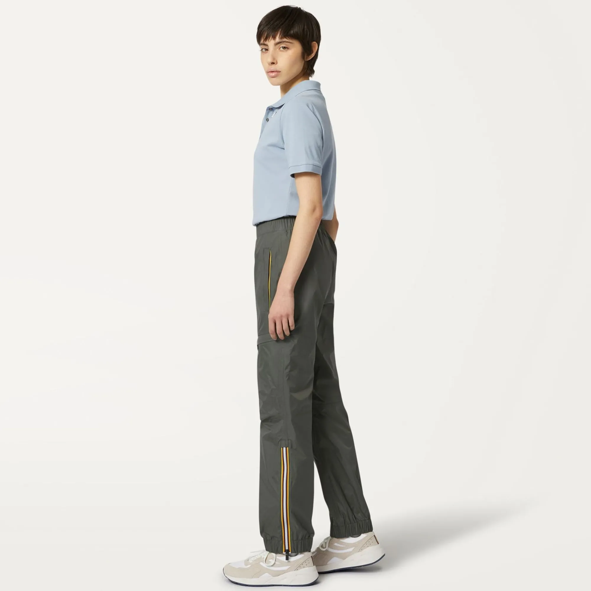 K-WAY Le Vrai 3.0 Edgard - Pants - Sport Trousers - Unisex - Green Blackish Best Sale