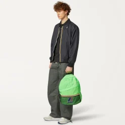 K-WAY Le Vrai 3.0 Francois - Bags - Backpack - Unisex - Green Fluo Store