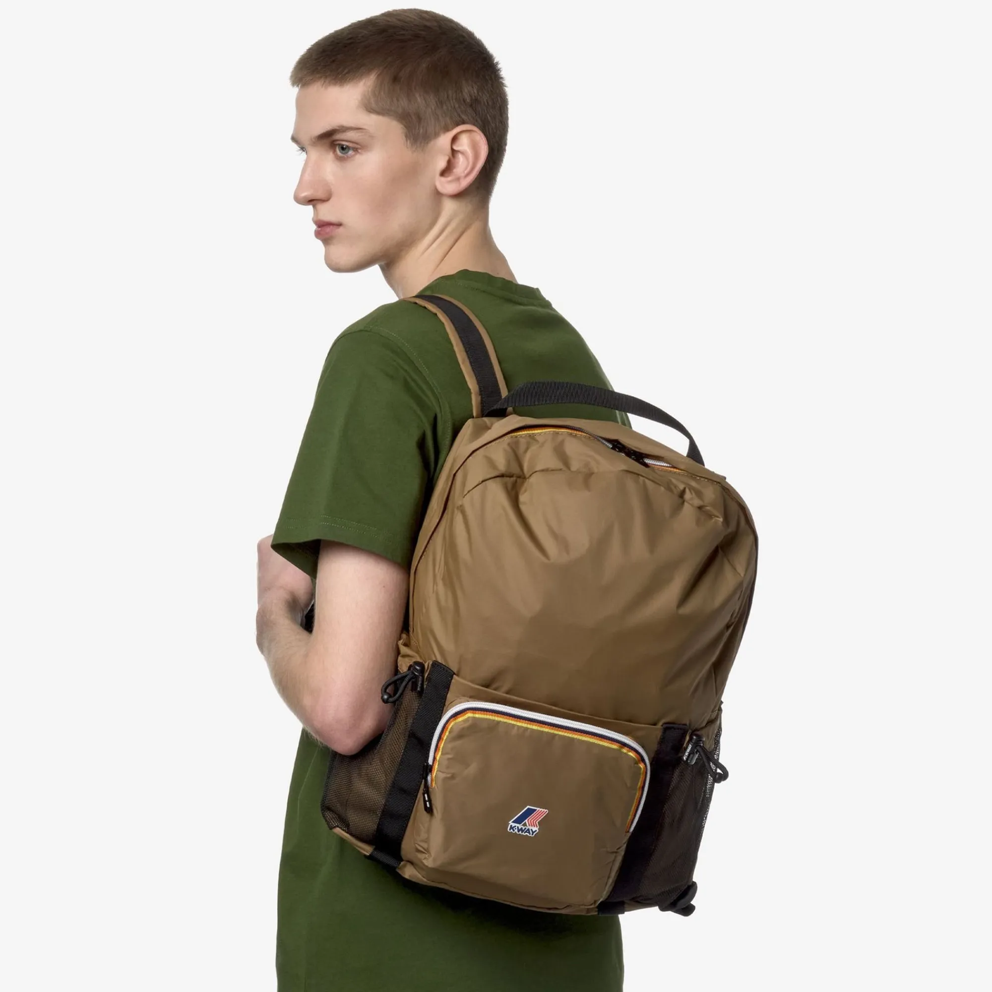K-WAY Le Vrai 3.0 Michel - Bags - Backpack - Unisex - Brown Corda Sale
