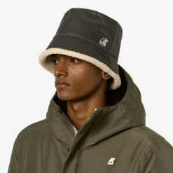 K-WAY Le Vrai 3.0 Pascalle Orsetto - Headwear - Hat - Unisex - Green Blackish Outlet