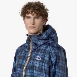 K-WAY Le Vrai 3.0 Terence Grap Mk - Jackets - Poncho - Unisex - Check Blue New