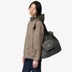 K-WAY Le Vrai 3.0 Victorine - Bags - Shopping Bag - Unisex - Green Blackish Sale