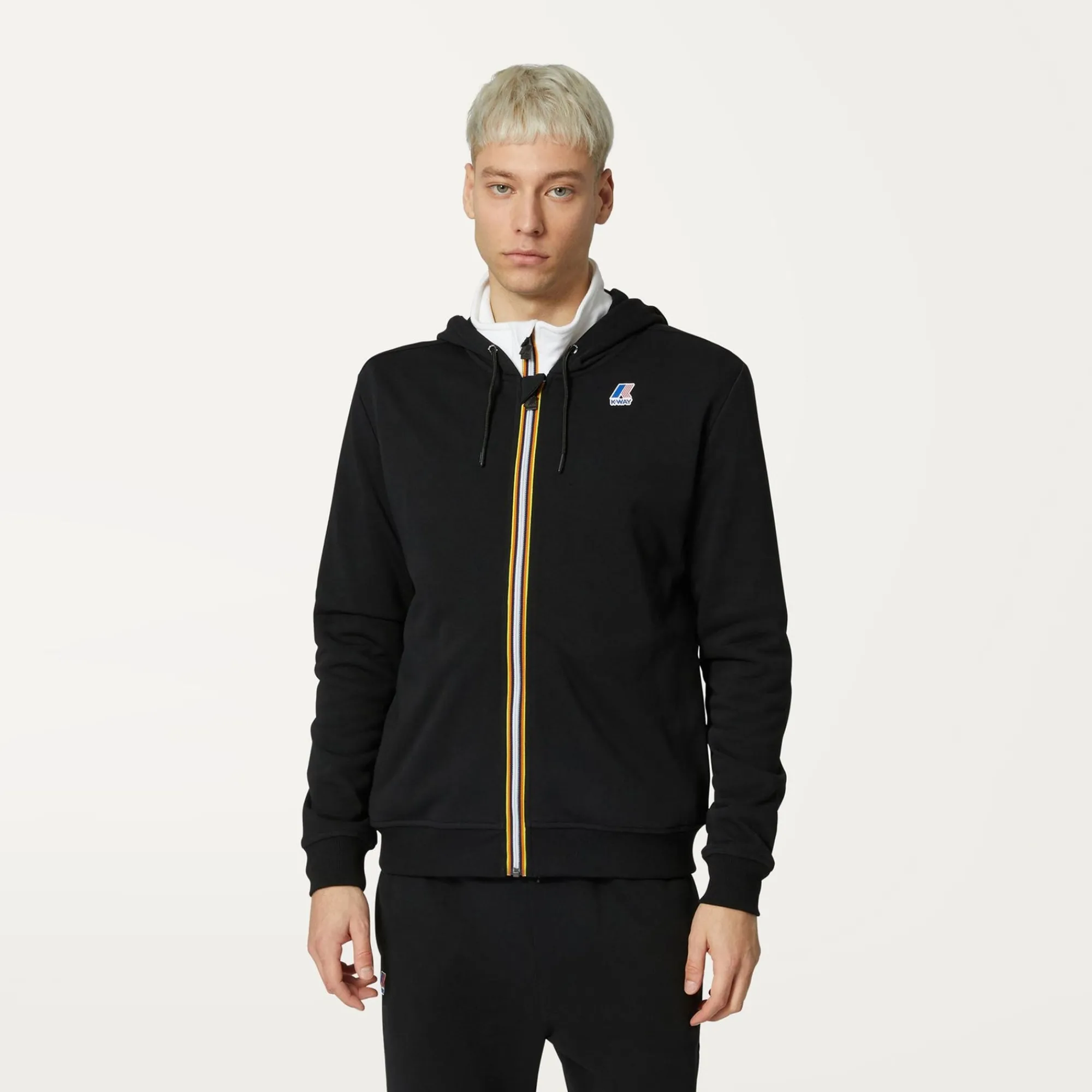 K-WAY Le Vrai Arnel Poly Cotton - Fleece - Jacket - Unisex - Black Pure Flash Sale