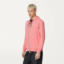 K-WAY Le Vrai Arnel Poly Cotton - Fleece - Jacket - Unisex - Pink Md Clearance