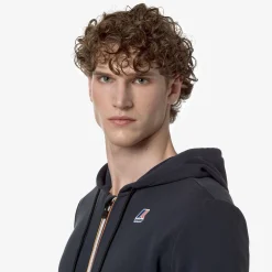 K-WAY Le Vrai Arnel Poly Cotton - Fleece - Jacket - Unisex - Blue Depth Flash Sale