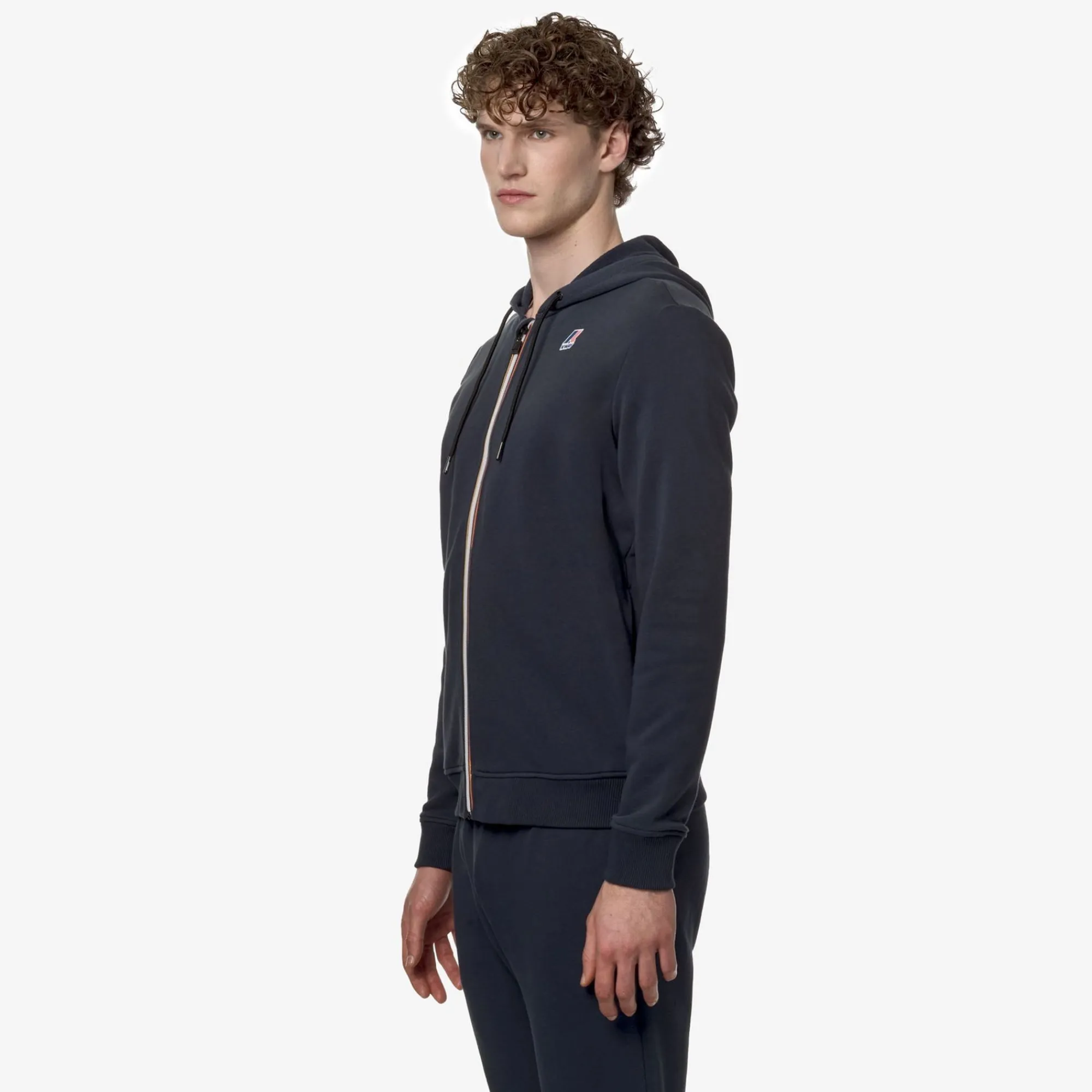 K-WAY Le Vrai Arnel Poly Cotton - Fleece - Jacket - Unisex - Blue Depth Flash Sale