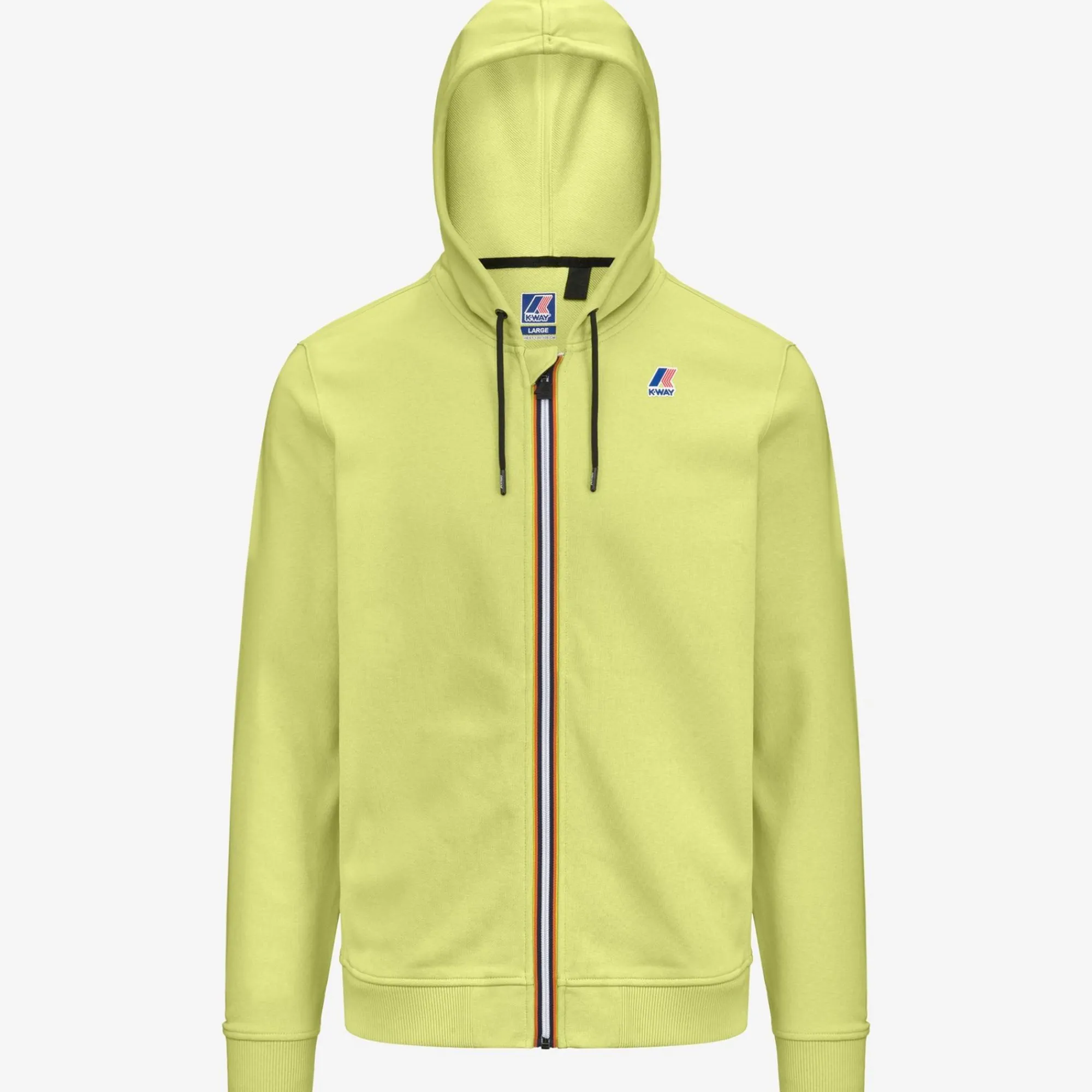 K-WAY Le Vrai Arnel Poly Cotton - Fleece - Jacket - Unisex - Green Celery Fashion