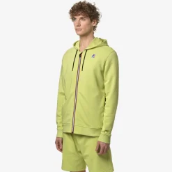 K-WAY Le Vrai Arnel Poly Cotton - Fleece - Jacket - Unisex - Green Celery Fashion