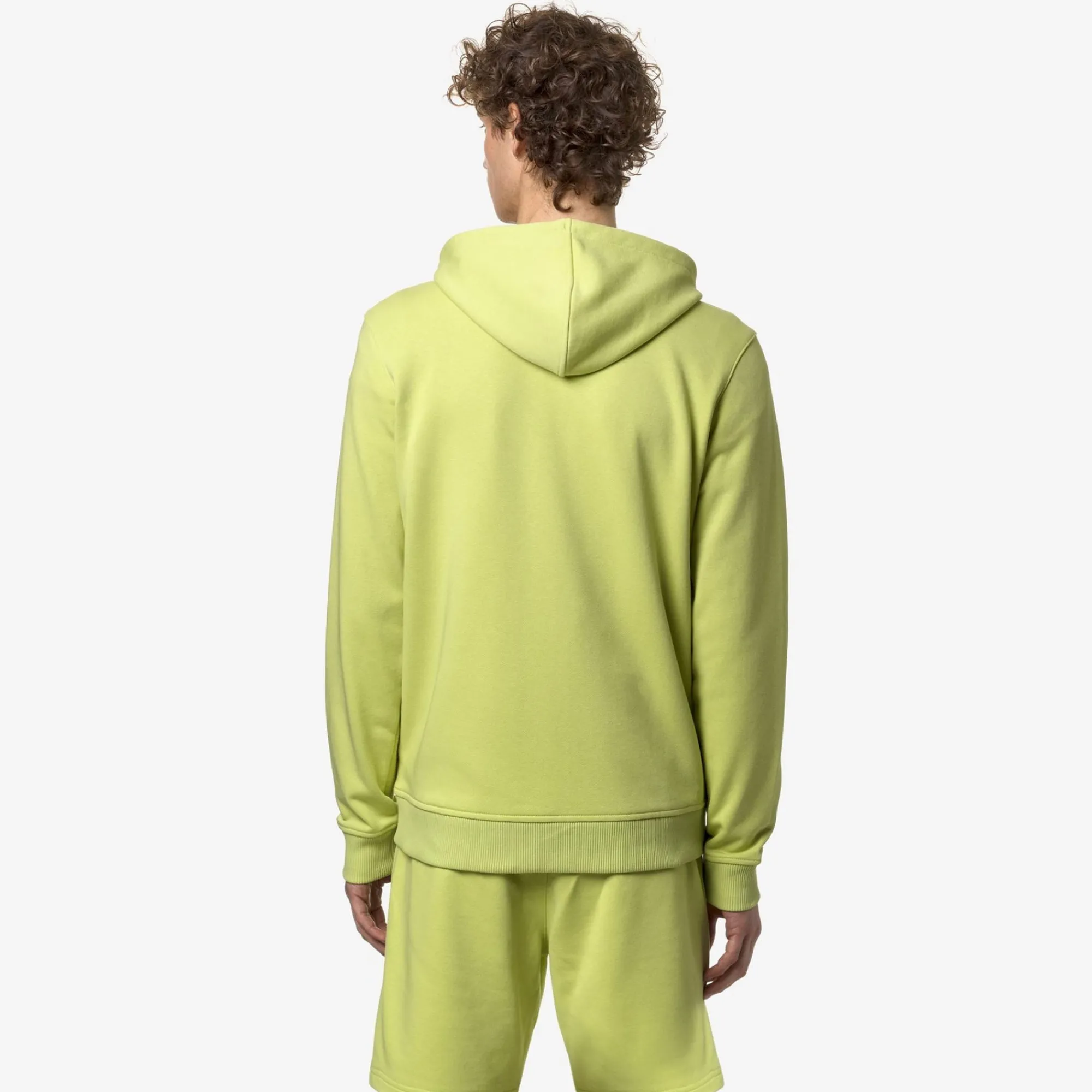 K-WAY Le Vrai Arnel Poly Cotton - Fleece - Jacket - Unisex - Green Celery Fashion