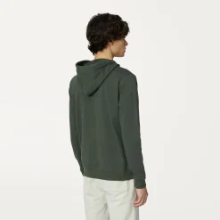 K-WAY Le Vrai Arnel Poly Cotton - Fleece - Jacket - Unisex - Green Blackish Fashion