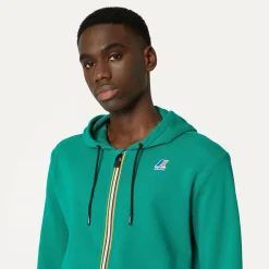 K-WAY Le Vrai Arnel Poly Cotton - Fleece - Jacket - Unisex - Green Hot