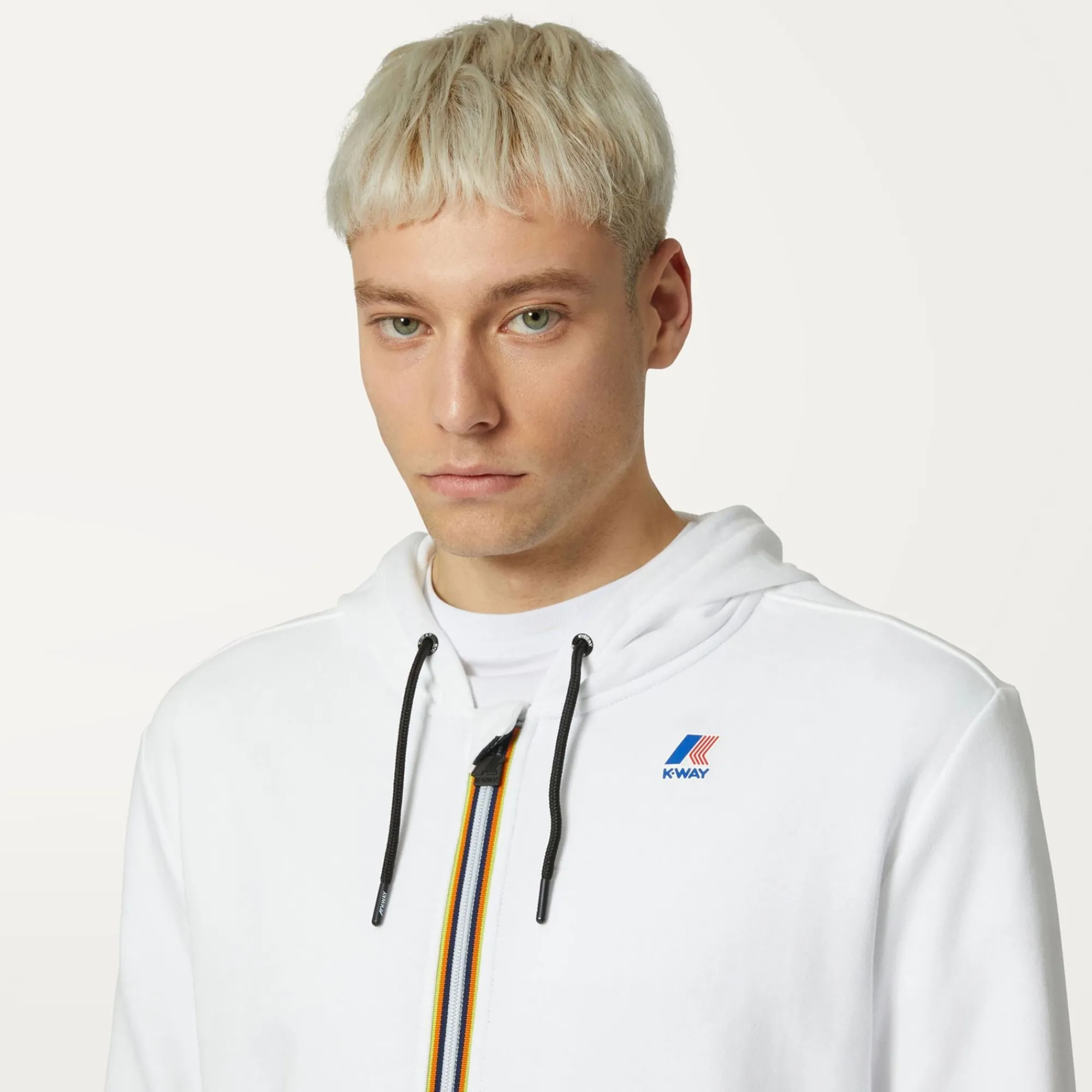 K-WAY Le Vrai Arnel Poly Cotton - Fleece - Jacket - Unisex - White Online
