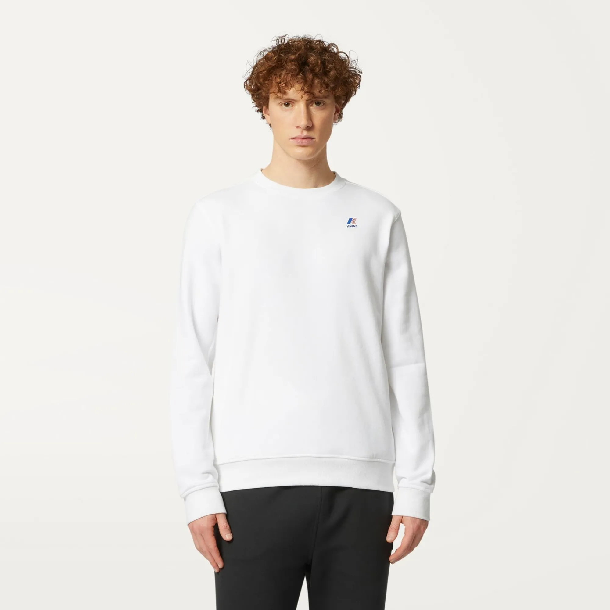 K-WAY Le Vrai Auguste Poly Cotton - Fleece - Jumper - Unisex - White Hot