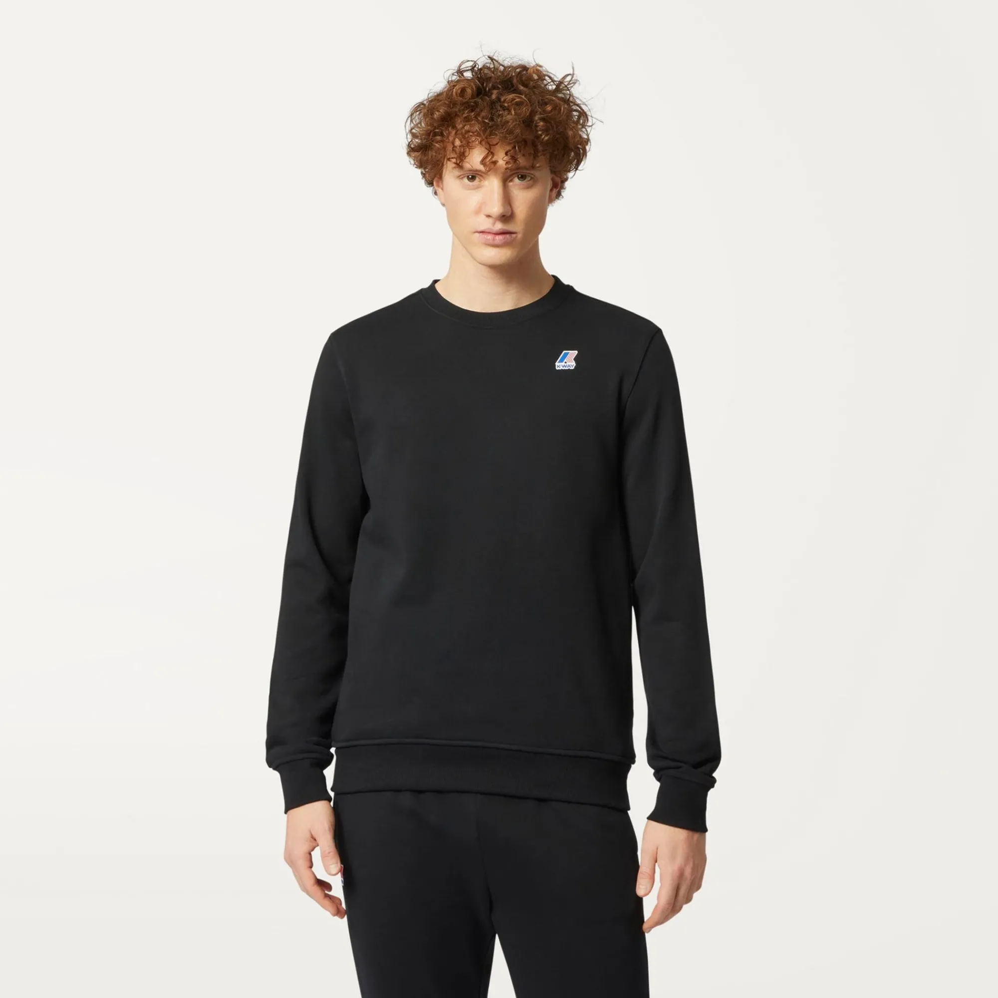 K-WAY Le Vrai Auguste Poly Cotton - Fleece - Jumper - Unisex - Black Pure Online
