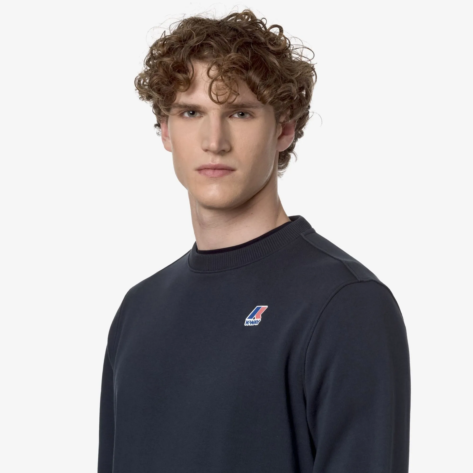 K-WAY Le Vrai Auguste Poly Cotton - Fleece - Jumper - Unisex - Blue Depth Discount