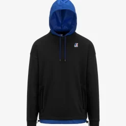 K-WAY Le Vrai Donatien Nylon Pc - Fleece - Jumper - Unisex - Black Pure-Blue Royal Marine Outlet
