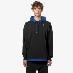 K-WAY Le Vrai Donatien Nylon Pc - Fleece - Jumper - Unisex - Black Pure-Blue Royal Marine Fashion