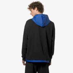K-WAY Le Vrai Donatien Nylon Pc - Fleece - Jumper - Unisex - Black Pure-Blue Royal Marine Fashion