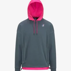K-WAY Le Vrai Donatien Nylon Pc - Fleece - Jumper - Unisex - Grey Everest-Pink Intense Cheap