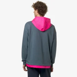 K-WAY Le Vrai Donatien Nylon Pc - Fleece - Jumper - Unisex - Grey Everest-Pink Intense Cheap