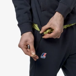 K-WAY Le Vrai Donatien Nylon Pc - Fleece - Jumper - Unisex - Blue Depth-Green Celery Fashion