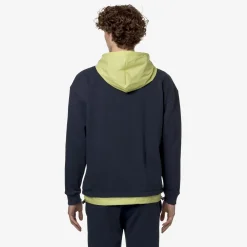 K-WAY Le Vrai Donatien Nylon Pc - Fleece - Jumper - Unisex - Blue Depth-Green Celery Fashion