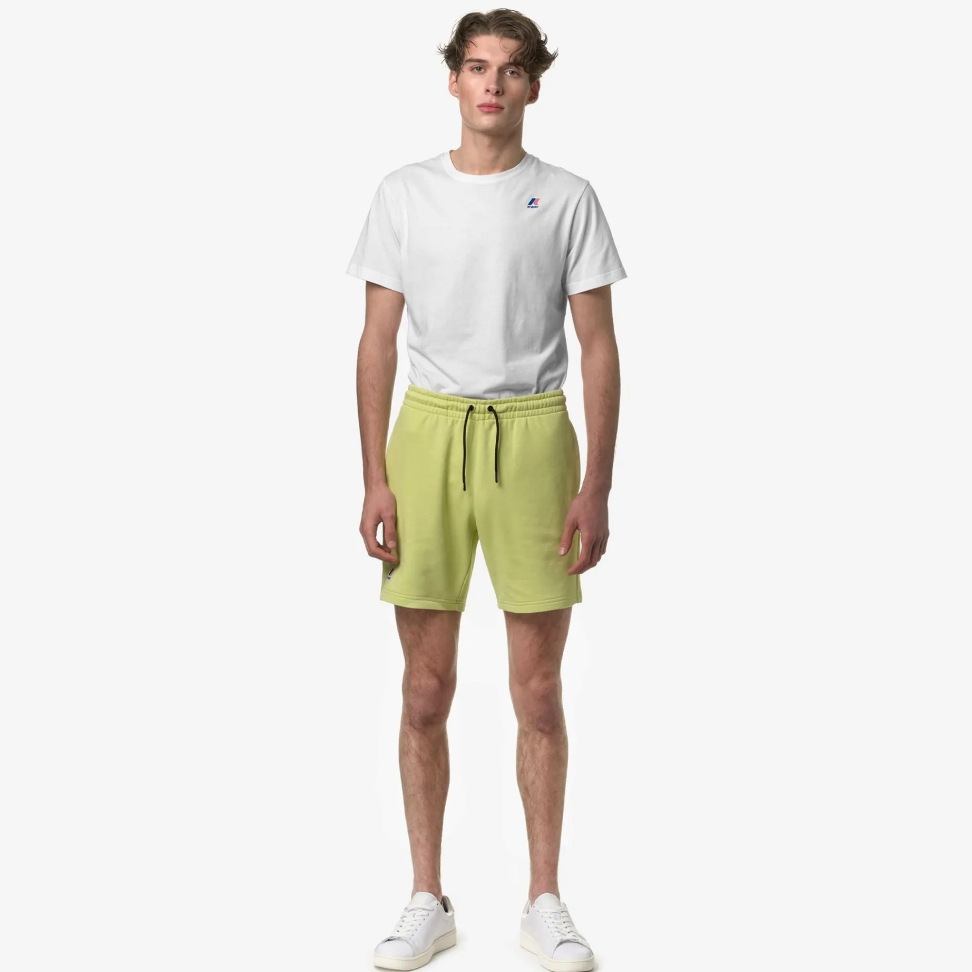 K-WAY Le Vrai Dorian Poly Cotton - Shorts - Sportshorts - Unisex - Green Celery Discount