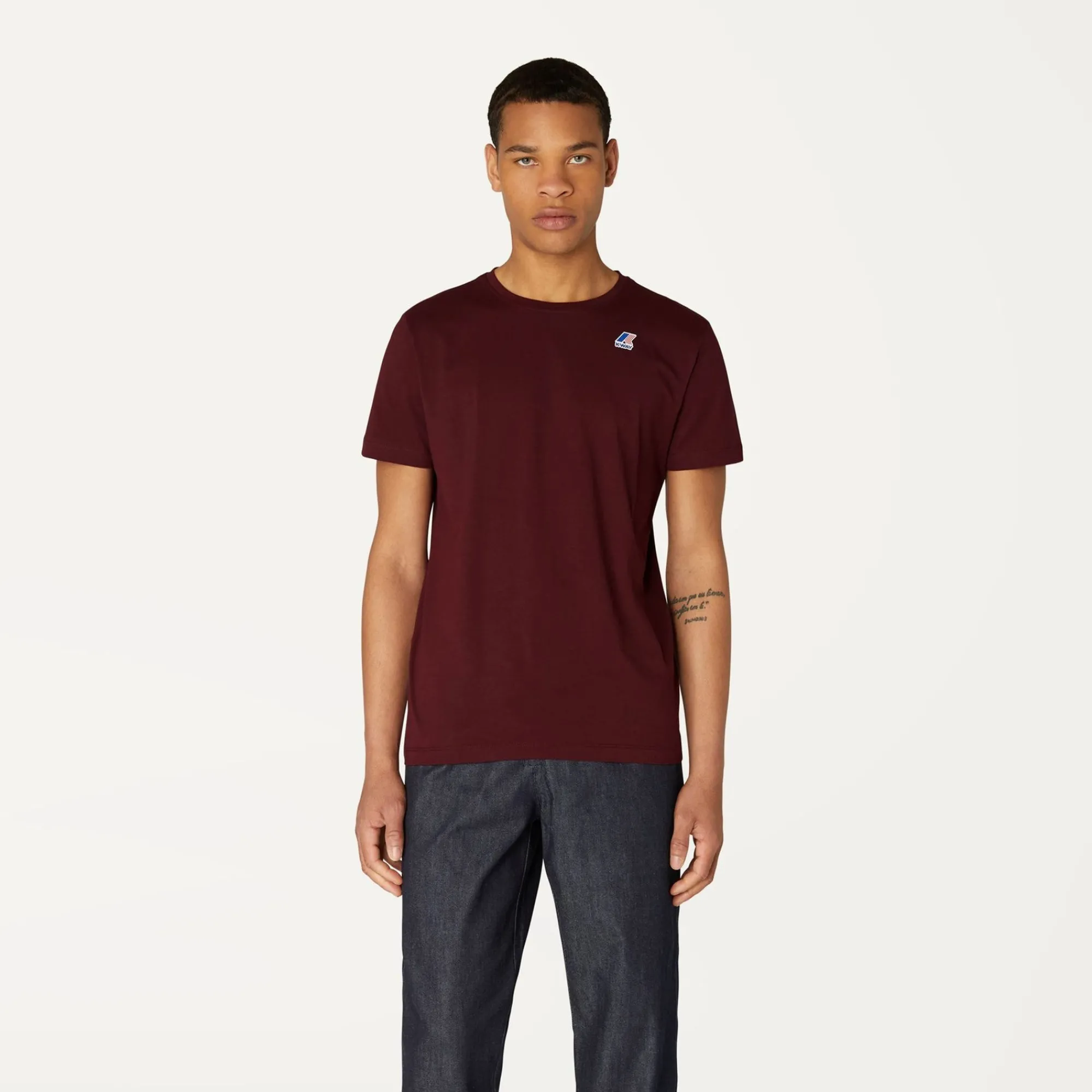 K-WAY Le Vrai Edouard - T-Shirtstop - T-Shirt - Unisex - Red Dk Amaranto New