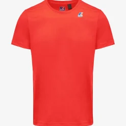 K-WAY Le Vrai Edouard Fluo - T-Shirtstop - T-Shirt - Unisex - Red Papavero Cheap