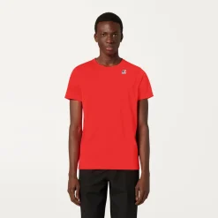 K-WAY Le Vrai Edouard Fluo - T-Shirtstop - T-Shirt - Unisex - Red Papavero Cheap
