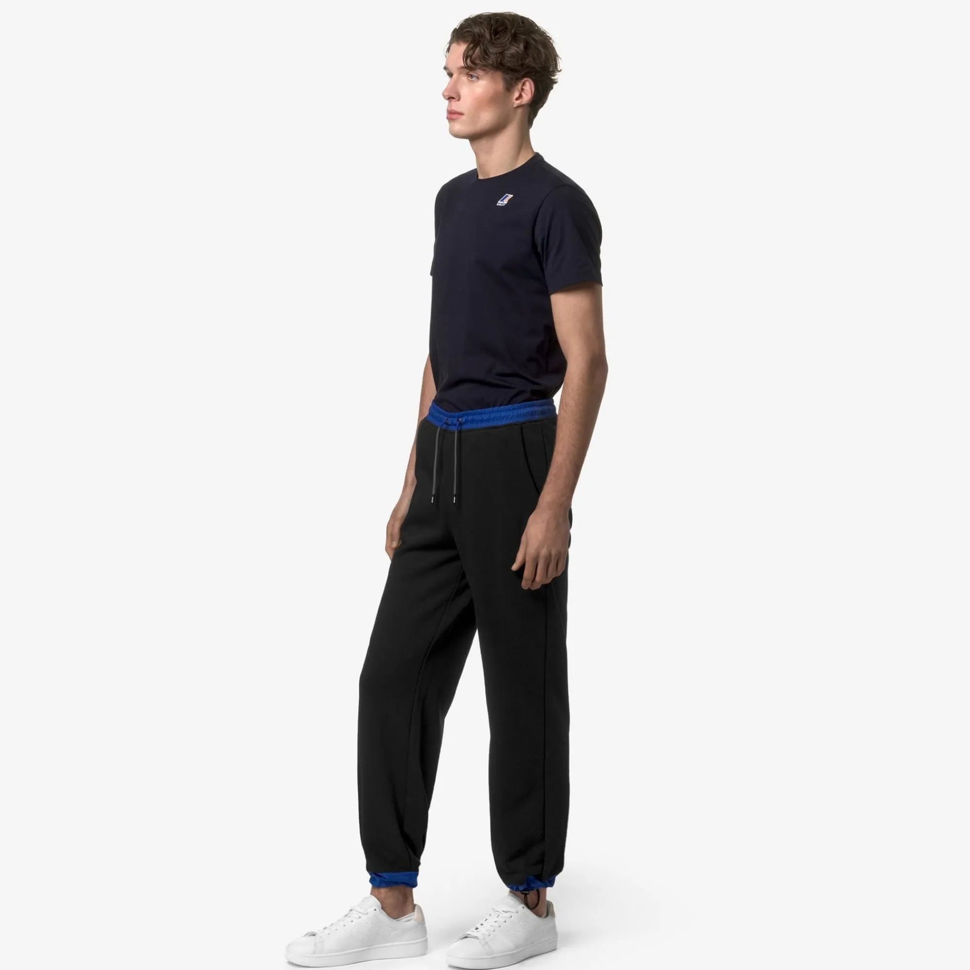 K-WAY Le Vrai Medard Nylon Pc - Pants - Sport Trousers - Unisex - Black Pure-Blue Royal Marine Sale