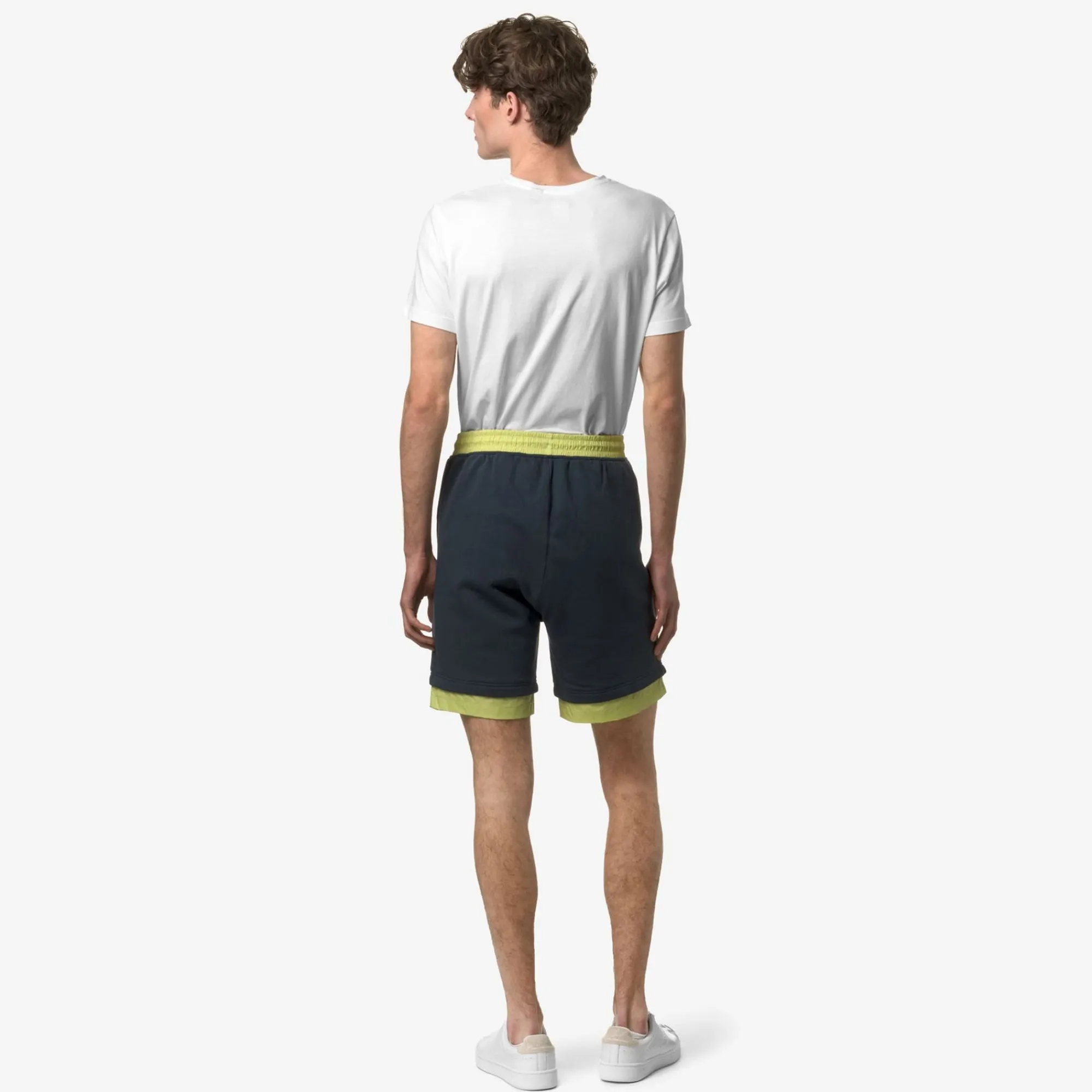 K-WAY Le Vrai Nestor Nylon Pc - Shorts - Sportshorts - Unisex - Blue Depth-Green Celery Sale