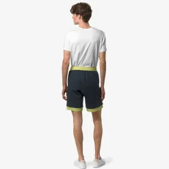 K-WAY Le Vrai Nestor Nylon Pc - Shorts - Sportshorts - Unisex - Blue Depth-Green Celery Discount